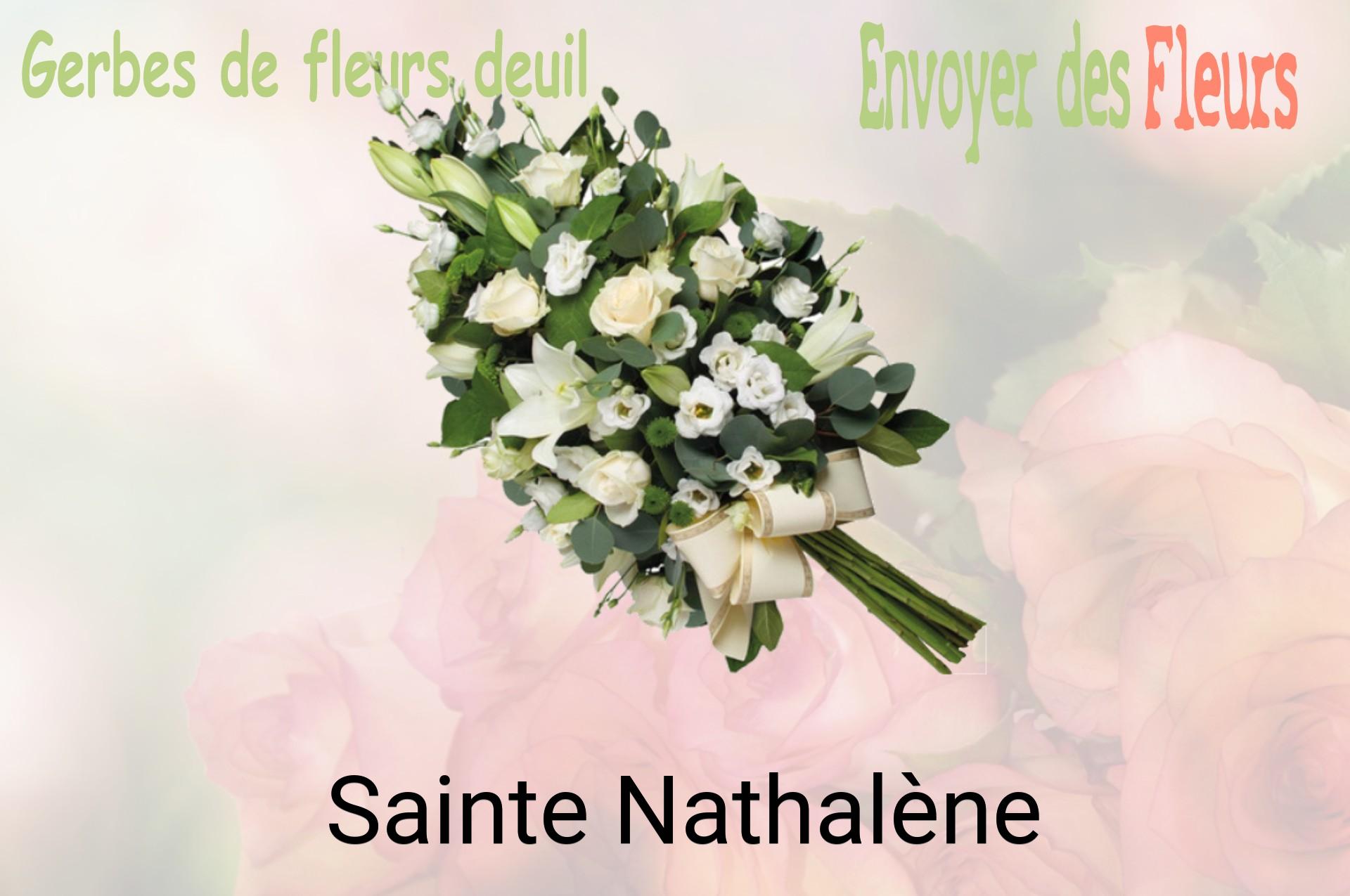 Gerbe de fleurs de deuil livrée à Sainte-Nathalène